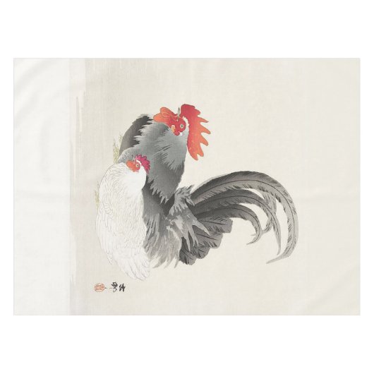 Dierenontwerp voor kuikens met kleurrijk vedertje  tafelkleed (Voorkant (Horizontaal))