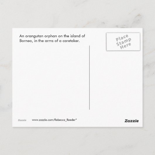 Dierenorfine Briefkaart (Achterkant)