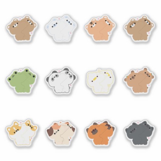 dierenpaar sticker (Voorkant)