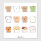 dierenpaar sticker (Vel)