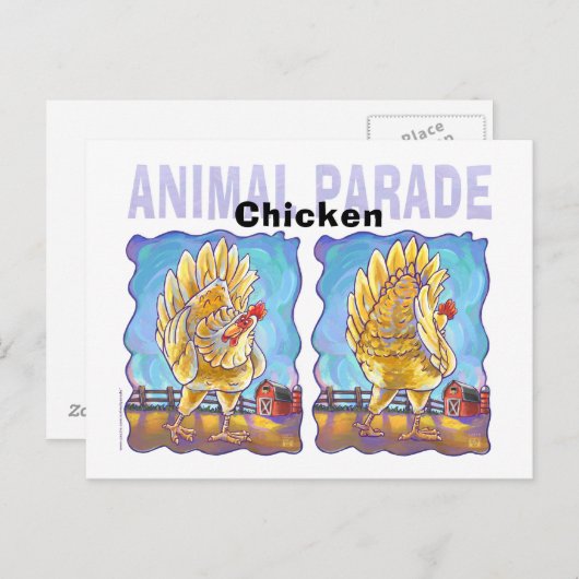Dierenparade Chicken Briefkaart (Voorkant / Achterkant)