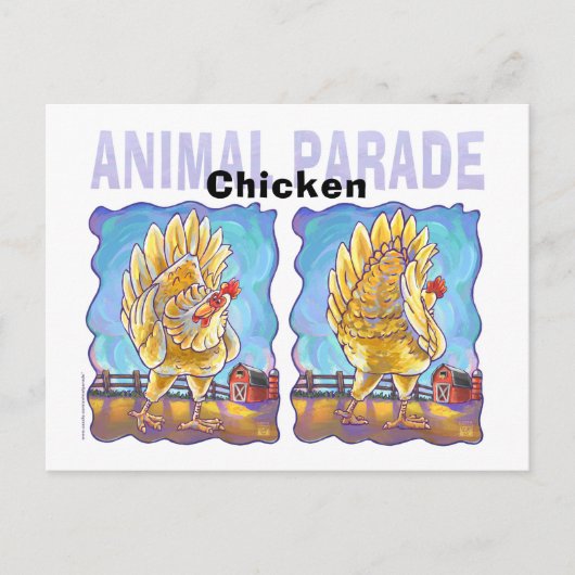 Dierenparade Chicken Briefkaart (Voorkant)