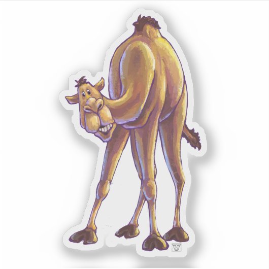 Dierenparade kameel sticker (Voorkant)