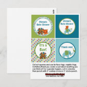 Dierenparade ZOO Baby shower Cupcake Topper APK Briefkaart (Voorkant / Achterkant)