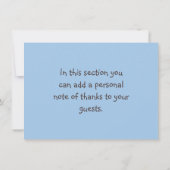 Dierenpark Baby shower Bedankt kaarten (Achterkant)