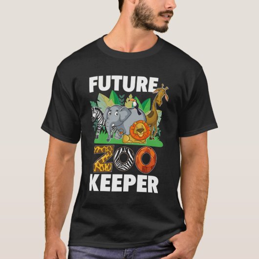 Dierenpark Dieren Toekomstige Dierenpark Keeper Af T-shirt (Voorkant)