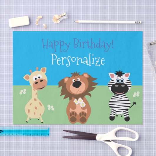 Dierenpark Verjaardagsfeestje Tissuepapier (Craft)