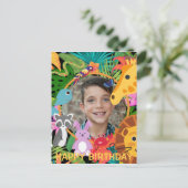 Dierenpark Wilde Dieren Jungle Safari Kinderverjaa Briefkaart (Staand voorkant)