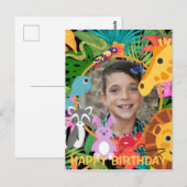 Dierenpark Wilde Dieren Jungle Safari Kinderverjaa Briefkaart (Voorkant / Achterkant)