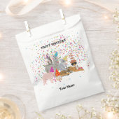 Dierenpartij - Dieren op de geboorte Bedankzakje (Geknipt)