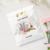 Dierenpartij - Dieren op de geboorte Bedankzakje (Gezegeld)