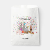 Dierenpartij - Dieren op de geboorte Bedankzakje (Voorkant)