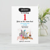 Dierenpartij - Dieren op de geboorte Kaart (Staand voorkant)