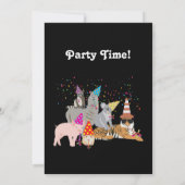 Dierenpartij - Dieren op de geboorte Kaart (Achterkant)