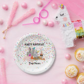 Dierenpartij - Dieren op de geboorte Papieren Bordje (Feest)