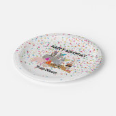 Dierenpartij - Dieren op de geboorte Papieren Bordje (Gekanteld)