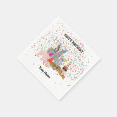 Dierenpartij - Dieren op de geboorte Servet (Hoek)