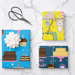 Dierenpatroonpatroon van de gekleurde groothandels inpakpapier vel
