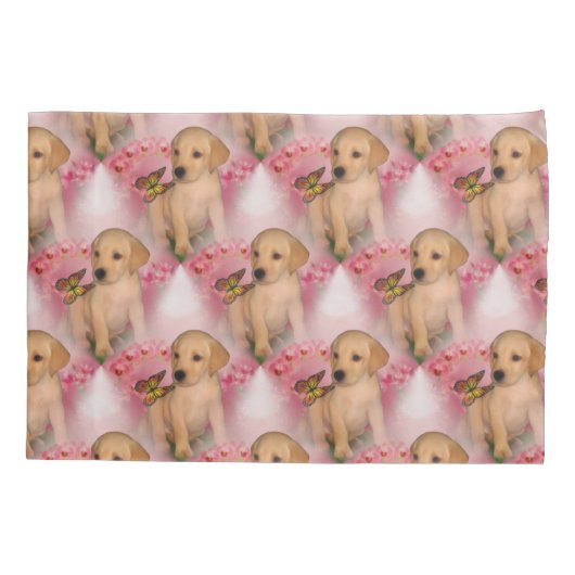 Dierenpatrouille gele lab puppy Butterfly Kussensloop (Achterkant)
