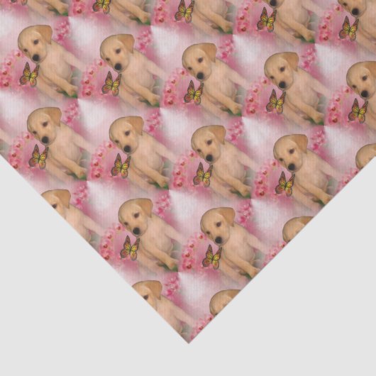 Dierenpatrouille gele lab puppy Butterfly Tissuepapier (Detail)