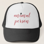 Dierenpersonage - Roze prijsopgave afdrukken Trucker Pet (Voorkant)