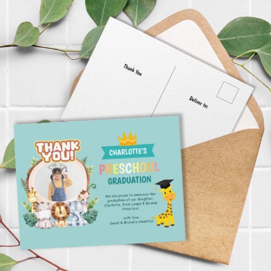 Dierenpeuterschool foto Afstuderen Dank u Briefkaart