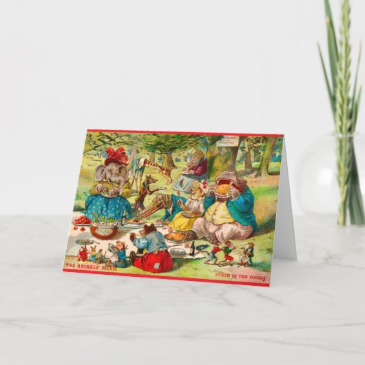 Dierenpicknick Kaart (Voorkant)