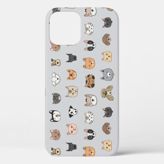 Dierenplezier: Katten Honden Doodle Mix Case-Mate iPhone Case (Achterkant)