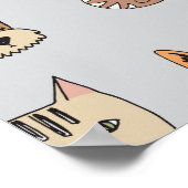 Dierenplezier: Katten Honden Doodle Mix Poster (Hoek)