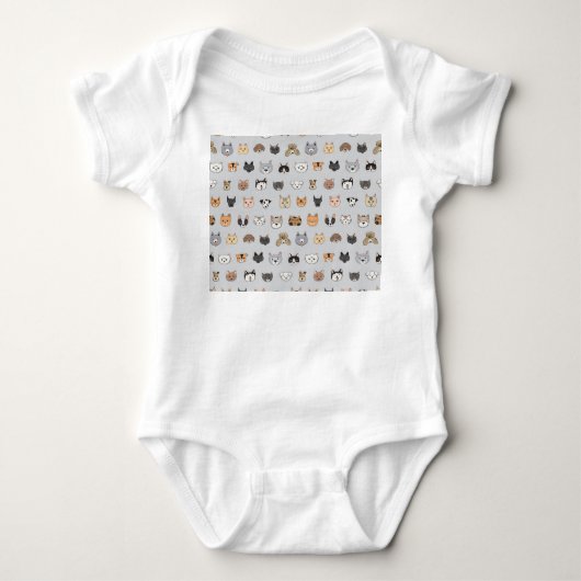Dierenplezier: Katten Honden Doodle Mix Romper (Voorkant)