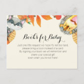 Dierenpompoen Breng een boekenbrokje Uitnodiging Briefkaart (Voorkant)