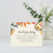 Dierenpompoen Breng een boekenbrokje Uitnodiging Briefkaart (Staand voorkant)