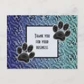 Dierenpoot bedankt voor uw bestelling briefkaart (Voorkant)