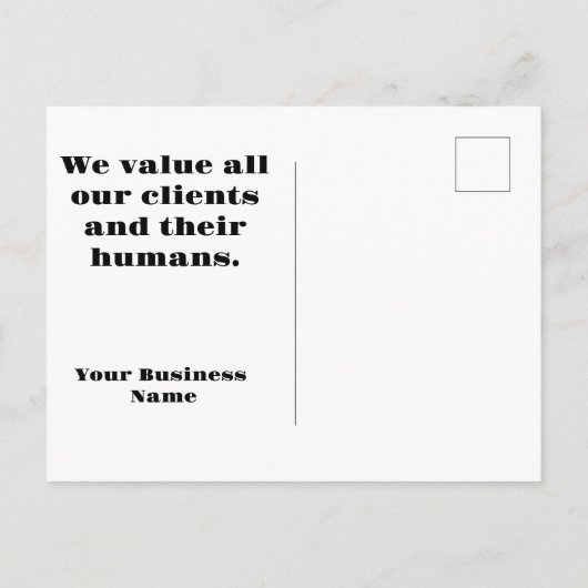 Dierenpoot Niet duur Dank voor uw bestelling Briefkaart (Achterkant)