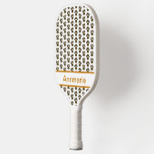 Dierenpoot Silhouet Halloween Sinaasappel Custom Pickleball Paddle (Links)