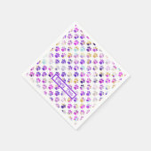 Dierenpoot silhouet Paarse roze pawty papier Servet (Hoek)