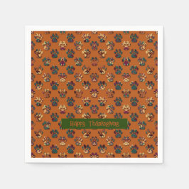 Dierenpoot Silhouet Thanksgiving Pawty Dk Sinaasap Servet