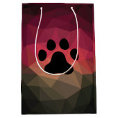 Dierenpootafdruk, huisdierpoot, geometrisch ontwer medium cadeauzakje (Voorkant)