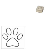 Dierenpootafdruk Rubberstempel (Gestempeld)