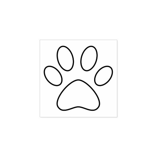 Dierenpootafdruk Rubberstempel (Afrduk)