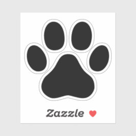 Dierenpootafdrukken met 5 tenen sticker