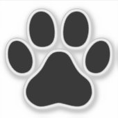 Dierenpootafdrukken met 5 tenen sticker (Voorkant)