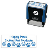 Dierenpootafdrukken met tekst Zelfinktstempel Zelfinktende Stempel (In situ)