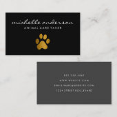 Dierenpootje / hondenoppas visitekaartje (Voorkant / Achterkant)