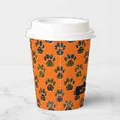 Dierenpootje Silhouet Huisdieren Gelukkig Hallowee Papieren Bekers (Rechts)