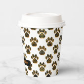 Dierenpootje Silhouet Huisdieren Gelukkig Hallowee Papieren Bekers (Links)