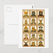 Dierenportretcollage Briefkaart (Voorkant / Achterkant)