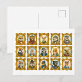 Dierenportretcollage Briefkaart (Voorkant / Achterkant)