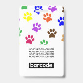 Dierenpoten Aangepaste Werknemersfoto Naam Badge (Achterkant)