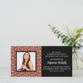 Dierenprint afstudeerfoto kaarten [Roze] (Staand voorkant)